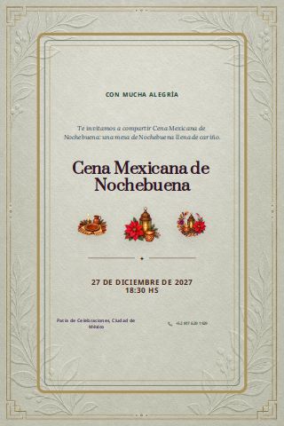 Mexican Nochebuena Dinner invitation preview