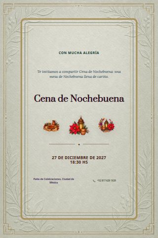 Nochebuena Dinner invitation design