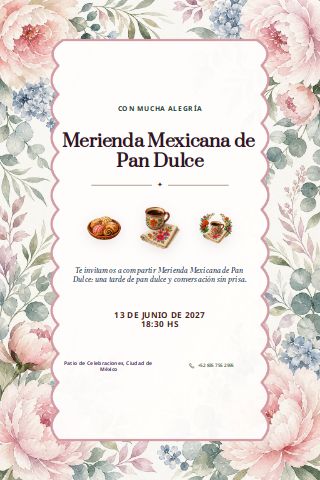 Mexican Pan Dulce Merienda invitation preview
