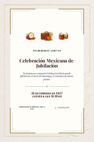 Mexican Retirement Celebration invitation preview
