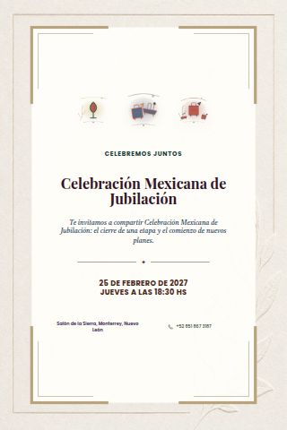 Mexican Retirement Celebration invitation design preview