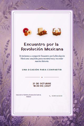 Mexican Revolution Day Gathering invitation preview