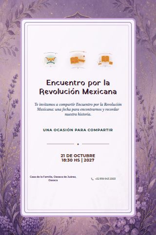 Mexican Revolution Day Gathering invitation design preview