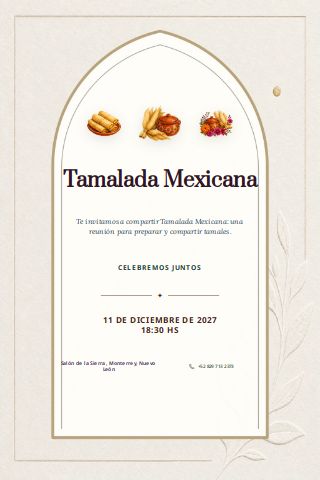 Mexican Tamalada invitation preview