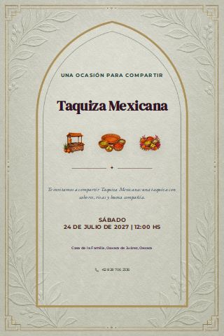Mexican Taquiza invitation preview