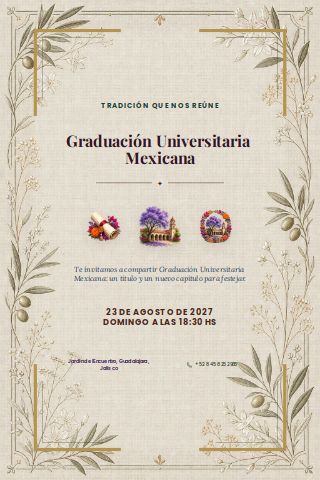 Mexican University Graduation invitation preview
