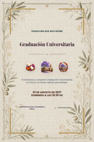 University Graduation invitation design