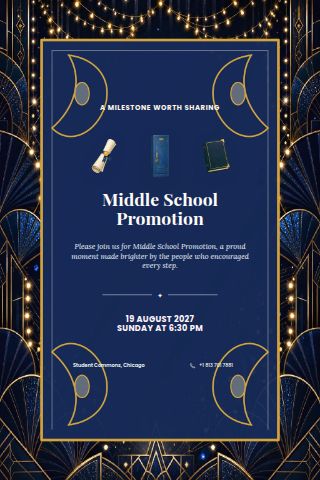 Middle School Promotion invitation preview