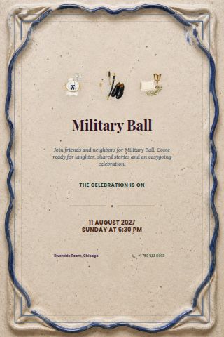 Military Ball invitation preview