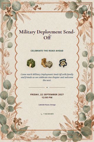 Military Deployment Send-Off invitation preview