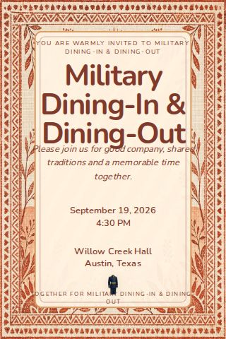 Military Dining-In & Dining-Out invitation design preview