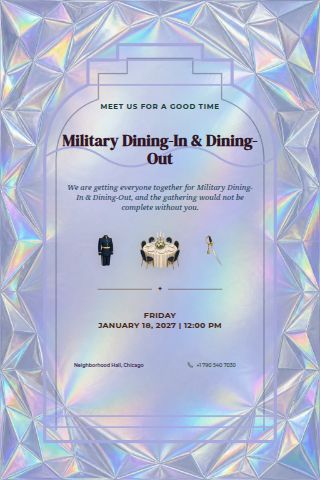 Military Dining-In & Dining-Out invitation preview