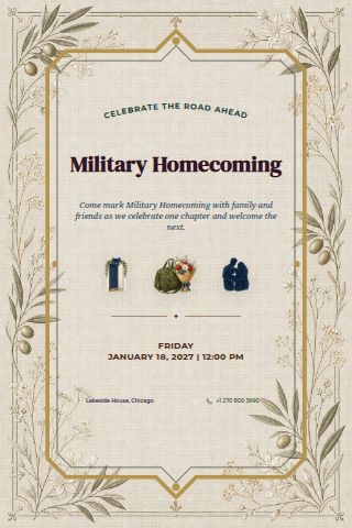 Military Homecoming invitation preview