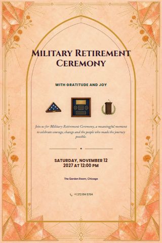 Military Retirement Ceremony invitation preview