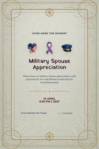Military Spouse Appreciation invitation preview