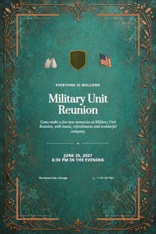 Military Unit Reunion invitation preview