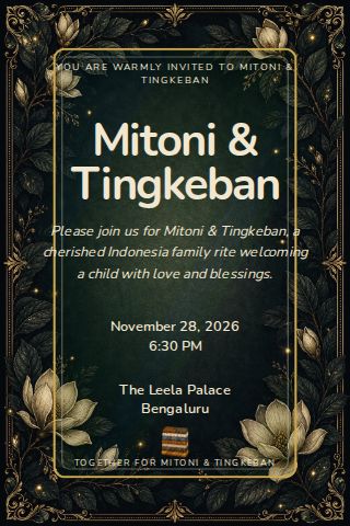 Mitoni & Tingkeban invitation design preview