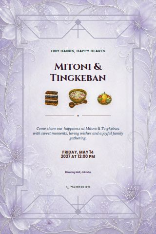Mitoni & Tingkeban invitation preview