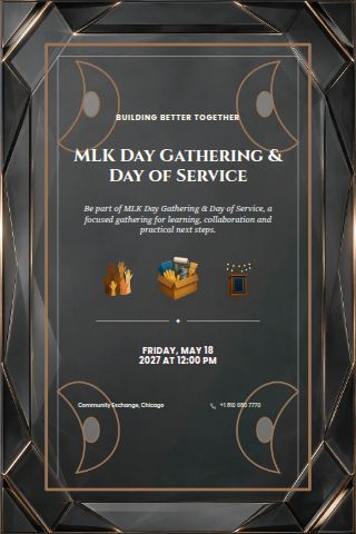 MLK Day Gathering & Day of Service invitation preview