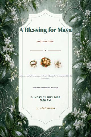 Mother Blessing invitation preview