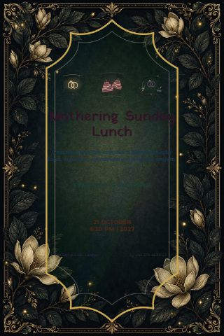 Mothering Sunday Lunch invitation design preview