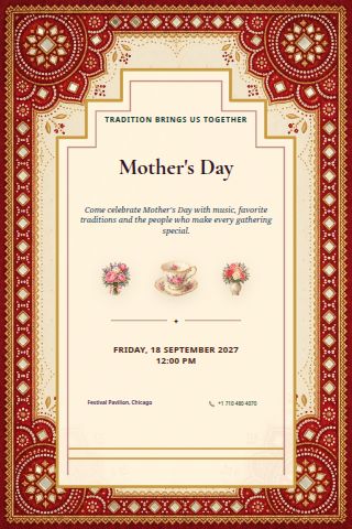 Mother's Day invitation preview
