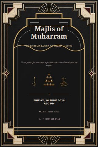 Muharram Majlis invitation preview