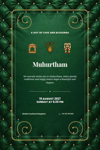 Muhurtham invitation preview
