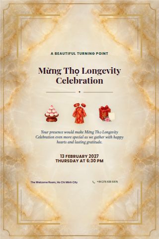 Mừng Thọ Longevity Celebration invitation preview