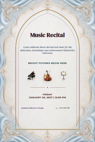Music Recital invitation preview