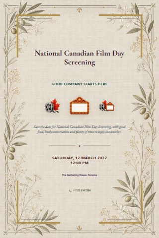 National Canadian Film Day Screening invitation preview