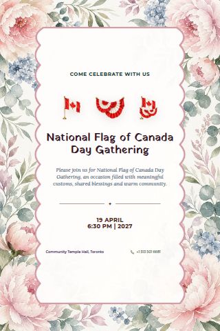 National Flag of Canada Day Gathering invitation preview