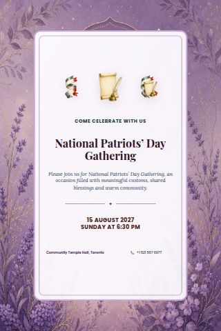 National Patriots’ Day Gathering invitation preview