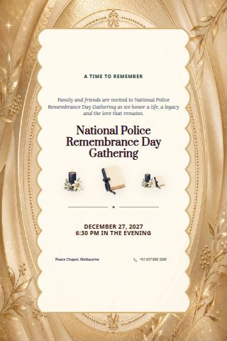 National Police Remembrance Day Gathering invitation preview