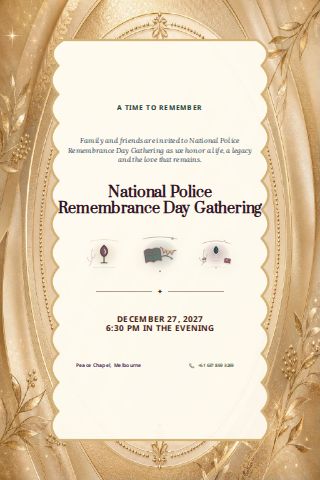 National Police Remembrance Day Gathering invitation design preview