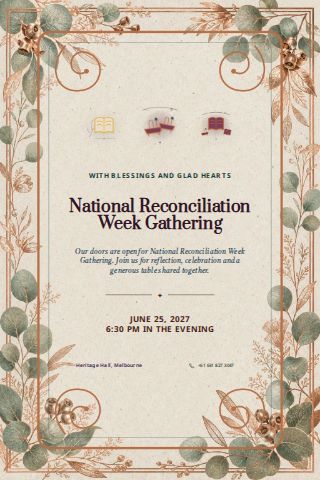 National Reconciliation Week Gathering invitation design preview