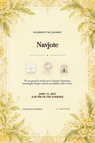Navjote invitation preview