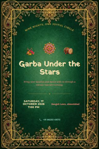 Navratri Garba invitation preview