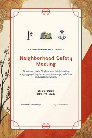 Neighborhood Safety Meeting invitation preview