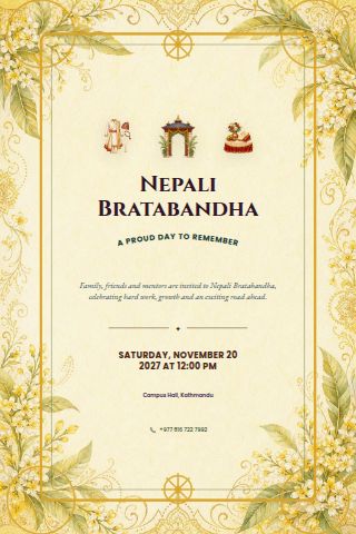 Nepali Bratabandha invitation preview