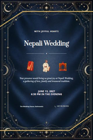 Nepali Wedding invitation preview