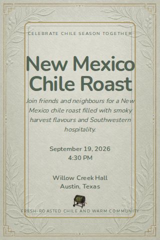 New Mexico Chile Roast invitation design preview