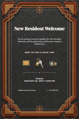 New Resident Welcome invitation preview