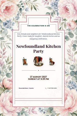 Newfoundland Kitchen Party invitation preview