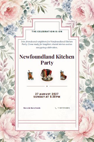 Newfoundland Kitchen Party invitation design preview