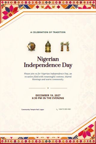 Nigerian Independence Day invitation preview