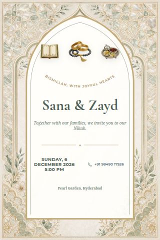 Nikah invitation preview