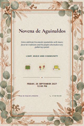 Novena de Aguinaldos invitation design preview