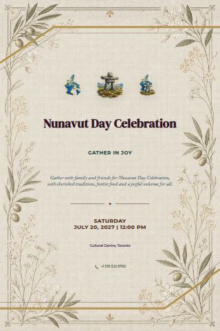 Nunavut Day Celebration invitation preview