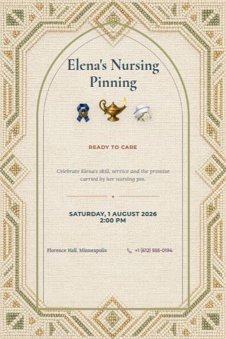 Nursing Pinning Ceremony invitation preview